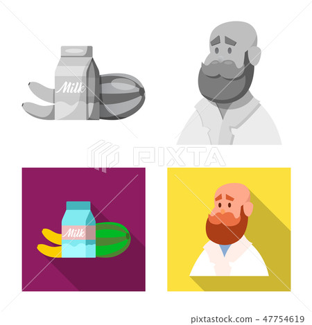 Isolated object of genetic and plant logo. Set of genetic and biotechnology stock symbol for web. 47754619