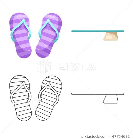 Vector design of pool and swimming symbol. Set of pool and activity stock vector illustration. 47754621