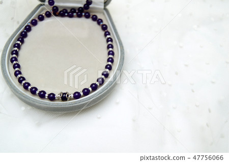 Purple beads and Silver Rondel's necklace (handmade) Purple beads and Silver Rondel's necklace (handmade) 47756066