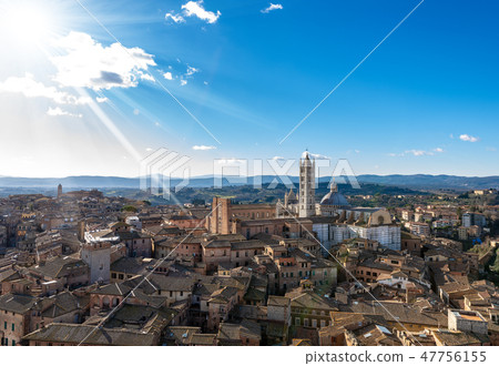 Siena cityscape with the Cathedral - Tuscany Italy Siena cityscape with the Cathedral - Tuscany Italy 47756155