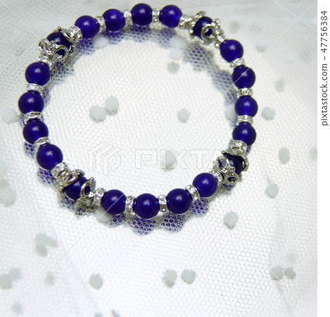 Purple beads and Silver Rondelle bracelet (handmade) Purple beads and Silver Rondelle bracelet (handmade) 47756384