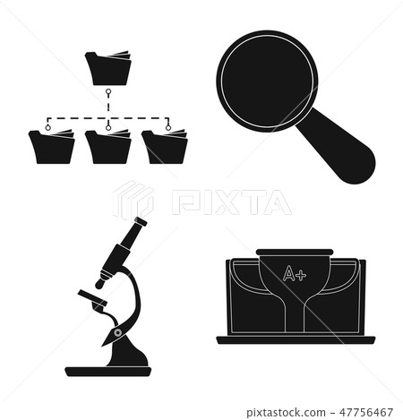 Vector illustration of education and learning sign. Set of education and school vector icon for 47756467