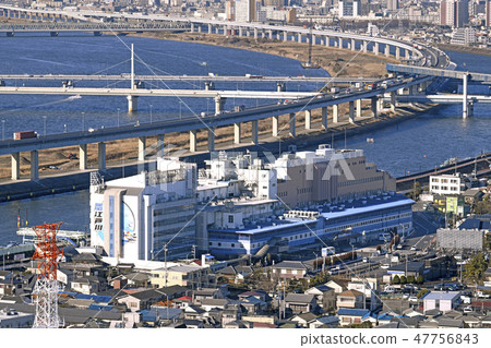 Tokyo's cityscape landscape in Japan View of boat race Edogawa etc. 47756843