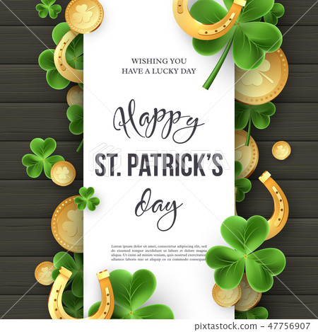 St. Patricks Day greeting holiday design. 47756907