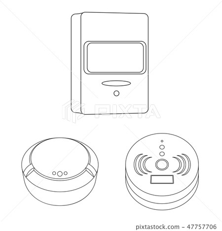 Isolated object of cctv and camera sign. Set of cctv and system stock symbol for web. 47757706
