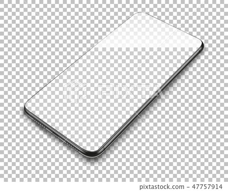 Realistic smart phone on transparent background. - Stock Illustration ...