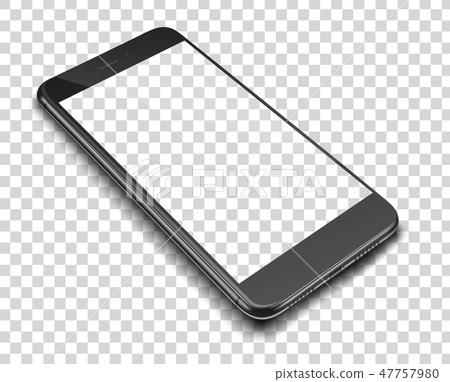 Realistic smart phone on transparent background. Realistic smart phone on transparent background. 47757980