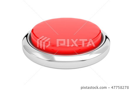Red push button. Alert element. 3d render illustration Red push button. Alert element. 3d render illustration 47758278