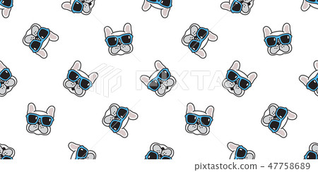 Dog seamless pattern french bulldog vector cute Dog seamless pattern french bulldog vector cute 47758689