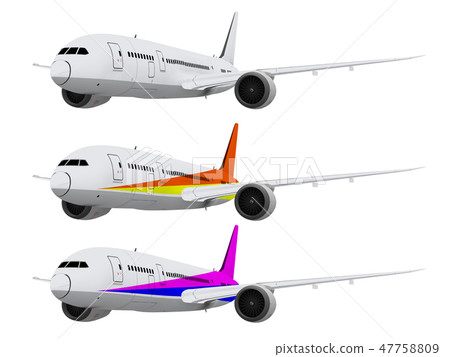 飛機客機噴氣式飛機顏色變化 47758809