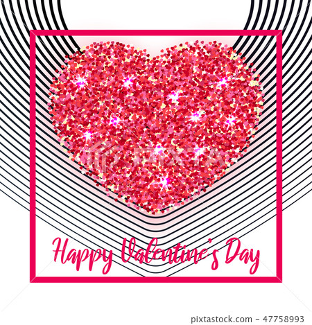 Bright colored heart with petals Bright colored heart with petals 47758993