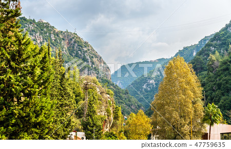 Mountains near the Jeita Grotto in Lebanon Mountains near the Jeita Grotto in Lebanon 47759635