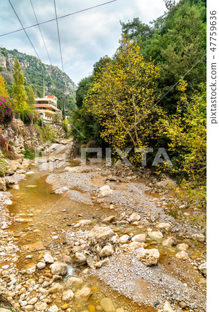 The Nahr al-Kalb River near the Jeita Grotto in Lebanon The Nahr al-Kalb River near the Jeita Grotto in Lebanon 47759636