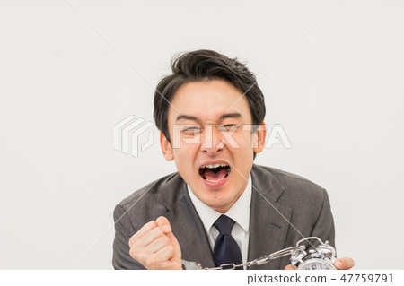 Businessman time restraint overtime Businessman time restraint overtime 47759791