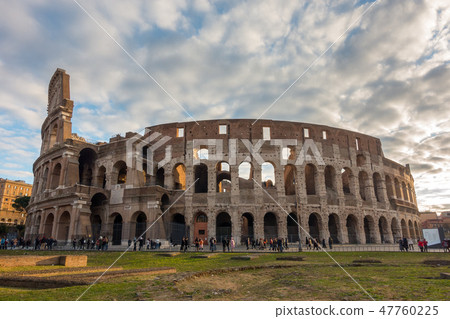 The Colosseum or Coliseum, Flavian Amphitheatre in Rome, Italy 47760225