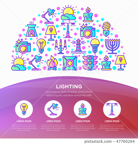 Lighting concept in half circle 47760264