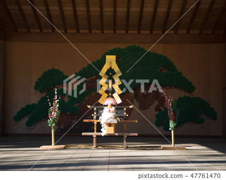 能樂舞台的新年裝飾 47761470
