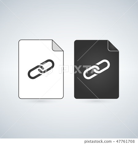 Link Document file vector icon. -插圖素材 [47761708] - PIXTA圖庫