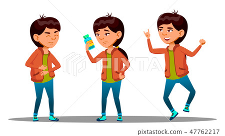 Girl Hurt Stomach And She Drunk The Medicine And Recovered. Before And After Vector. Isolated Girl Hurt Stomach And She Drunk The Medicine And Recovered. Before And After Vector. Isolated 47762217