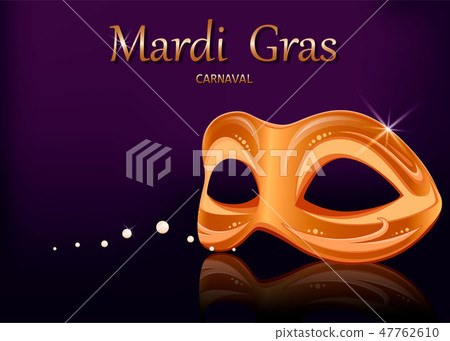 Mardi Gras carnival mask. Greeting card Mardi Gras carnival mask. Greeting card 47762610