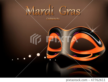 Mardi Gras carnival mask. Greeting card Mardi Gras carnival mask. Greeting card 47762611
