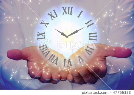 Time spreading in the palm of time time passes on hands Time spreading in the palm of time time passes on hands 47766328