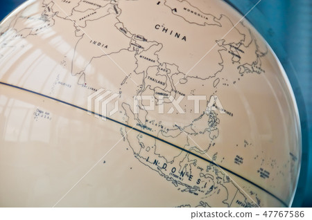 China India and South East Asia countries globe 47767586