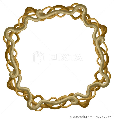 Twisted wild lianas branches frame. Twisted wild lianas branches frame. 47767756