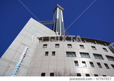 Overlooking Tower Hall Funabori in front of Tokyo cityscape "Toei Subway Station Funabori Station" in Japan Overlooking Tower Hall Funabori in front of Tokyo cityscape "Toei Subway Station Funabori Station" in Japan 47767857
