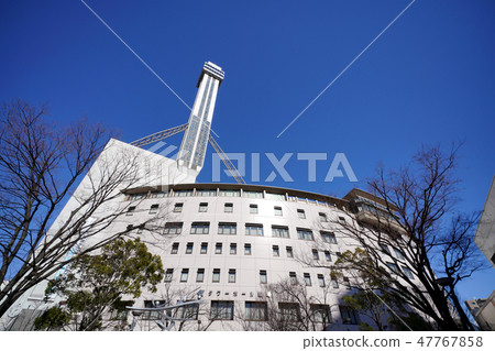 Overlooking Tower Hall Funabori in front of Tokyo cityscape "Toei Subway Station Funabori Station" in Japan Overlooking Tower Hall Funabori in front of Tokyo cityscape "Toei Subway Station Funabori Station" in Japan 47767858