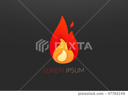 Vivid color warm flame. Logo template Vivid color warm flame. Logo template 47768149