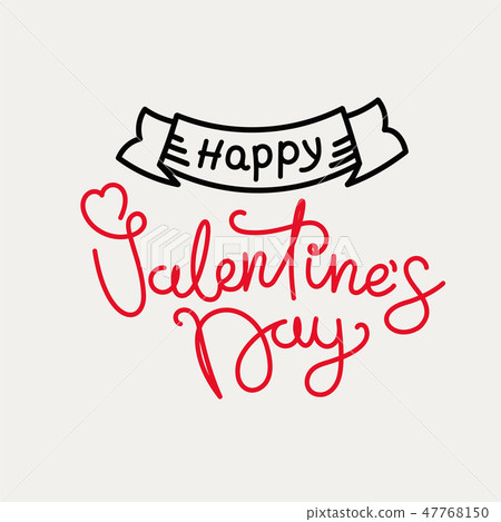 Happy Valentines Day concept. Vector banner Happy Valentines Day concept. Vector banner 47768150