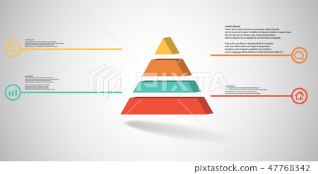 3D illustration infographic template  47768342
