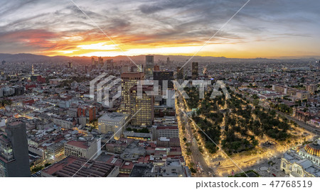 Mexico city aerial view panorama Mexico city aerial view panorama 47768519