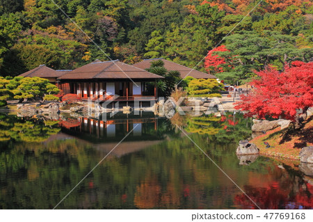 香川縣特別景區栗林公園“秋葉” 47769168