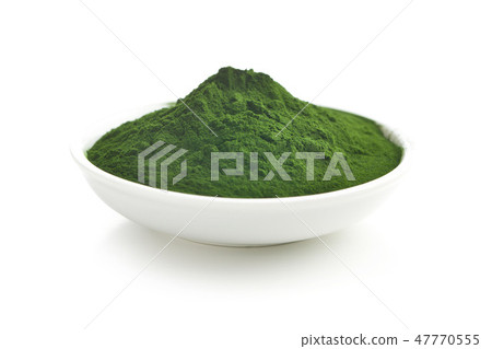 Green chlorella or green barley powder. 47770555