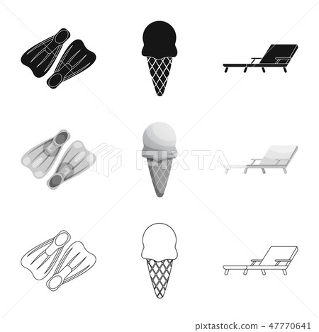 Vector design of pool and swimming icon. Set of pool and activity vector icon for stock. 47770641