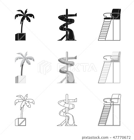Vector design of pool and swimming logo. Collection of pool and activity stock symbol for web. Vector design of pool and swimming logo. Collection of pool and activity stock symbol for web. 47770672