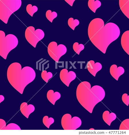 Funny red seamless valentines pattern with cartoon Funny red seamless valentines pattern with cartoon 47771264