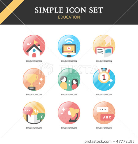 Circle Flat Icon Set Circle Flat Icon Set 47772195