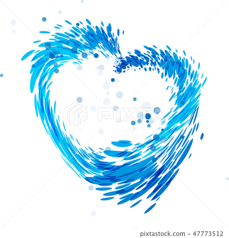 Splash water heart vector Splash water heart vector 47773512