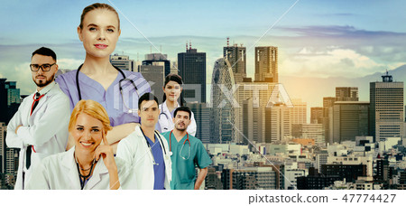 Medical and healthcare doctor people group. Medical and healthcare doctor people group. 47774427