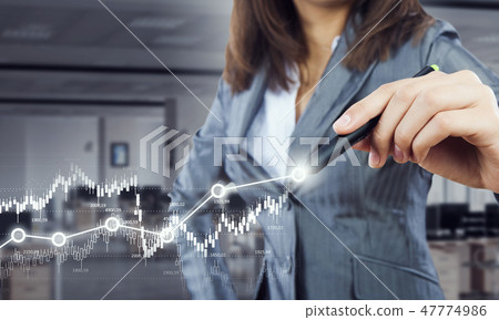 Woman using modern technologies for business 47774986