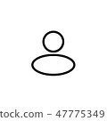 Person icon in trendy flat style  47775349