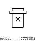 Trash icon Vector illustration, EPS10. 47775352