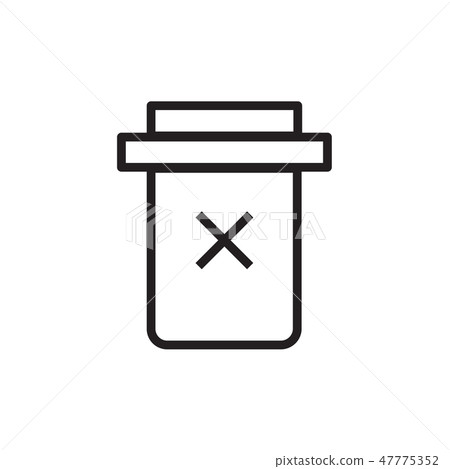 Trash icon Vector illustration, EPS10. Trash icon Vector illustration, EPS10. 47775352