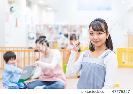 Nursery teacher, nursery school, smile Nursery teacher, nursery school, smile 47776267