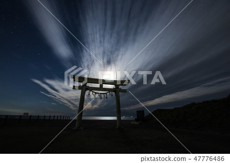 The torii at the eastwest coast and cloud muscle 47776486