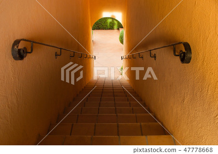 View architecture of concrete staircase. View architecture of concrete staircase. 47778668