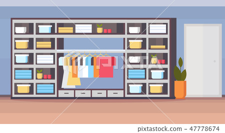 big fashion shop empty nobody boutique female clothes shopping mall interior flat horizontal big fashion shop empty nobody boutique female clothes shopping mall interior flat horizontal 47778674